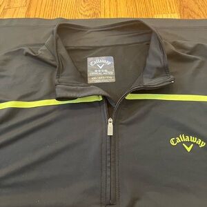 Callaway Black Pullover with Neon Green Accents